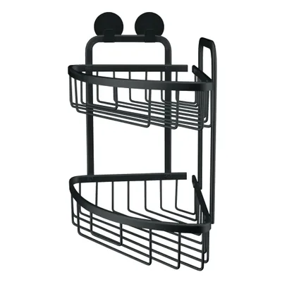 Obrázok produktu pre Kleine Wolke Dvojitý sprchový kôš Rocco Triangular Black