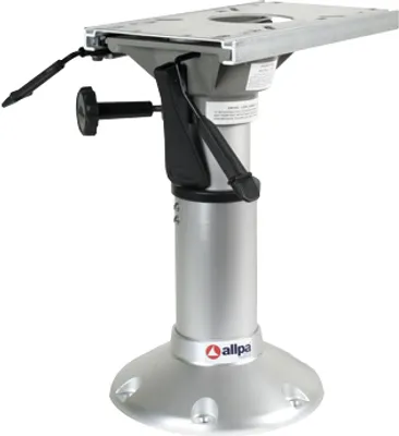 Image de allpa Aluminium mainstay 'Heavy Duty' chair leg (360° rotative + lock) H=381-508mm, base Ø229mm
