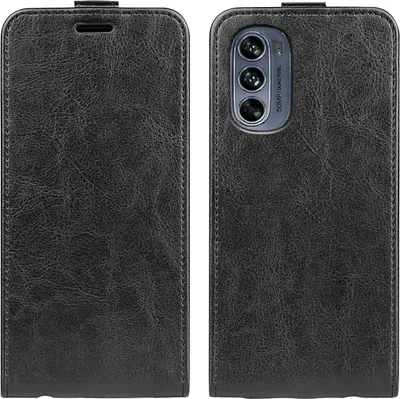 Produktbild von König Design Hülle kompatibel mit Motorola Moto G62 5G Kunstleder Handyhülle - Handy Case Schwarz