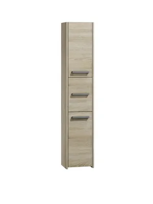 Produktbild von Moderner Badezimmerschrank in 5 Farben - vielseitig und einfach Montage. Farbe: Sonoma Oak, Badezimmer Regal, Bad Möbel, Badschrank, Badezimmer Hochschrank