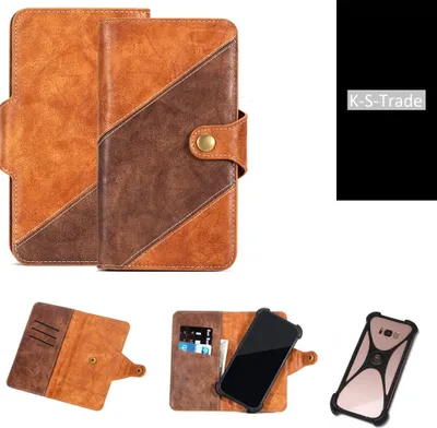 Produktbild von K-S-Trade Handyhülle Schutzhülle Bookstyle Case Wallet-Case kompatibel mit Ruggear RG650 Cover Klapphülle Kantenschutz Smartphone dunkelbraun braun