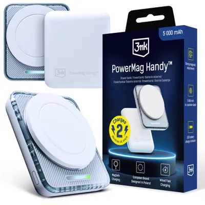 Immagine prodotto di 3mk PowerMag Handy Power Bank 5000mAh MagSafe 22.5W Bianco