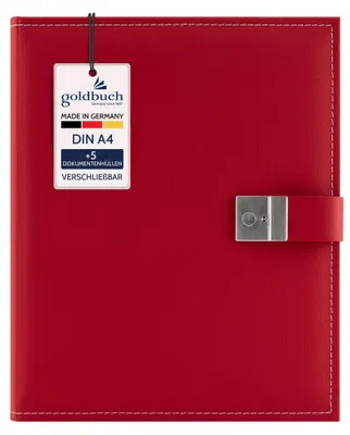 Image de Goldbuch 53 817 Porte-documents Cezanne - 26 x 34 cm, rouge, similicuir