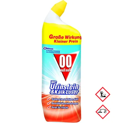 A bottle of toilet cleaner on a white background.