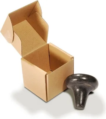 Produktbild von Habys Druckpunktstein aus Basalt in Pilzform | für Hot Stone Massage Massagestein | Triggerpunkte | 1 Stück