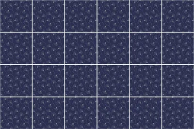 Produktbild von Fliesenaufkleber 15x15 cm – 24 Stück – Selbstklebend – Wasserfest – Pflegeleicht – Hitzebeständig – Für Küche & Bad – Wellen mit Blättern