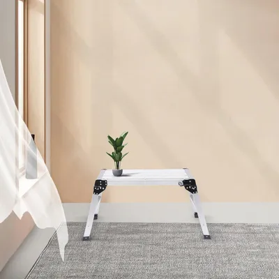 Productafbeelding van Platformladder Aluminium Vouwladder - 150 kg Draagvermogen - 108x41x50 cm