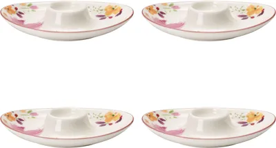 Produktbild von Villeroy & Boch Mariefleur Basic 4er Set Eierbecher oval weiß aus Porzellan