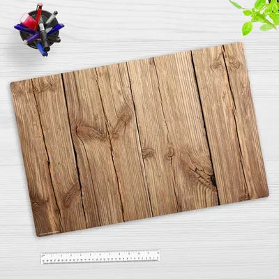 Produktbild von Schreibtischunterlage für Kinder und Erwachsene - Holzdiele hellbraun - 60 x 40 cm - premium Vinyl - Germany