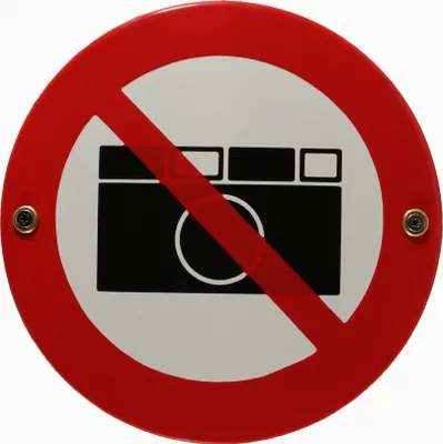 Produktbild von Emaille Schild Fotografieren Kamera verboten Emailleschild Verbotsschild Warnschild
