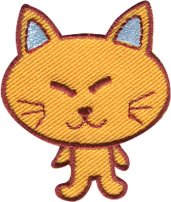 Produktbild von Katze Tier - Aufnäher, Bügelbild, Aufbügler, Applikationen, Patches, Flicken, Zum Aufbügeln, Größe: 3,9 x 4,5 cm