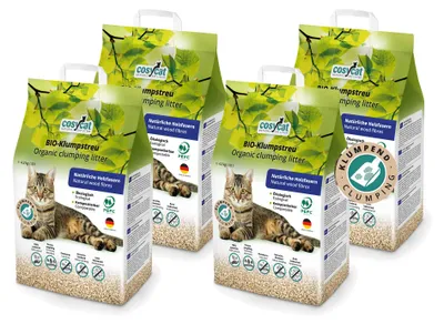 Produktbild von 4x10= 40 Liter Cosycat Katzenstreu Klumpstreu Cat`s Öko best