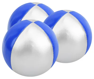 Image de Jeu de jonglage en 3 parties pour spectacle de variétés, balle à lancer, loisirs d'intérieur, sport, puzzle ludique, jouet éducatif bleu/argent