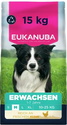 Immagine prodotto di EUKANUBA - Alimento per cani adulti di taglia media, ricco di pollo fresco, 15 kg