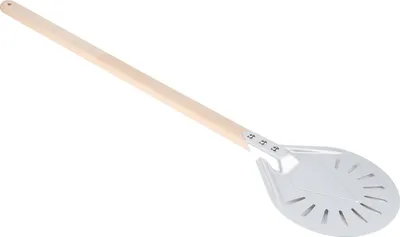 Obrázok produktu pre Pizza lopatka s 60 cm odnímateľnou drevenou rukoväťou, nešmykľavá okrúhla pizza lopatka, kuchynské náčinie (7 palcov)