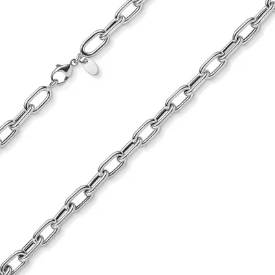 Produktbild von 6mm Anker-Weit-Rechteck Armband Armkette Armschmuck 585 Gold Weißgold 21cm