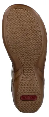Produktbild von Rieker Damen Sandale T-Riemen mit Cut-Outs und Strass Weite E 1/2 60883, Größe:42 EU, Farbe:Grün