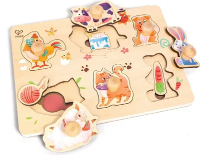 Produktbild von Hape Farmyard Schichtenpuzzle