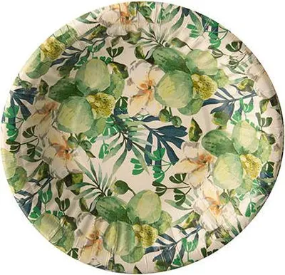 Obrázok produktu pre Hlboký papierový tanier "Tropic" 19 cm 50 kusov.