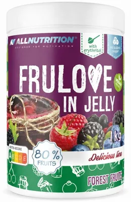 Productafbeelding van ALLNUTRITION FRULOVE IN JELLY FOREST FRUITS, 1000g. Fruitjam met tot wel 80% fruit