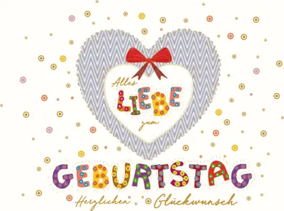 Produktbild von Geburtstag - Glückwunschkarte im Format 11,5 x 17 cm mit Umschlag