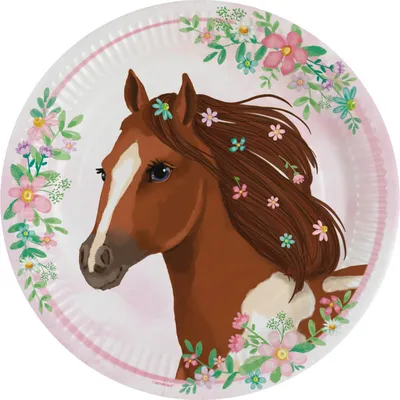 Obrázek produktu pro Amscan 8 talířů Beautiful Horses kulatý papír 23 cm