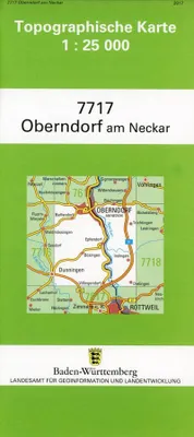 Obrázok produktu pre Topografická mapa Bádensko-Württembersko Oberndorf am Neckar