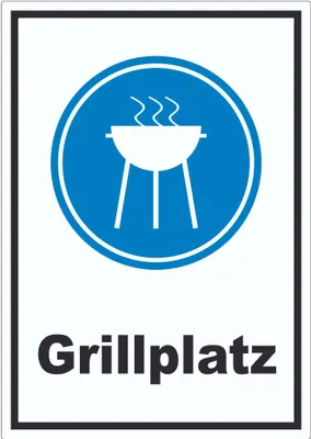 Produktbild von Grillplatz Aufkleber A9 (37x52mm)
