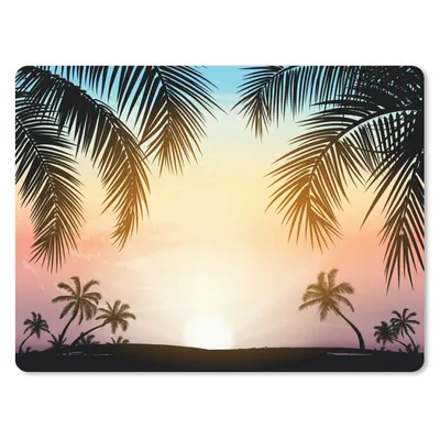 Produktbild von MuchoWow® Mauspad Mousepad Palme - Sonne - Sommer 40x30 cm - Mousepads - Maus Mat - Pad - Mausunterlage - Anti Rutsch