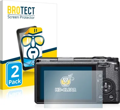 Produktbild von 2x Für Ricoh GR IIIx / IIIx HDF Schutzfolie BROTECT Displayschutz Display Schutz Folie Klar Transparent
