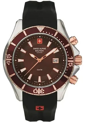 Produktbild von Swiss Alpine Military Herren Uhr Analog Quarz 7040.1856SAM Siikon