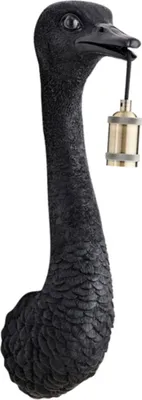 Produktbild von Light & Living - Wandlampe Ostrich - Schwarz - 18x15.5x57.5cm