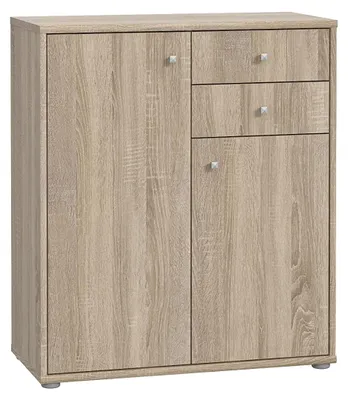 Productafbeelding van Kommode "Tembi" in Sonoma eikenhout - 73,7 x 85,5 x 34,8 cm (breedte x hoogte x diepte)