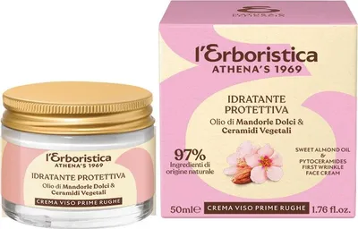 Zdjęcie produktu dla L'Erboristica Nawilżający krem do twarzy przeciwzmarszczkowy z olejkiem migdałowym, 50 ml