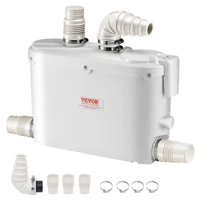 Imagen del producto de Bomba de aguas residuales VEVOR, 500W, caudal de 110 litros por minuto, altura de elevación de 8 metros, estación de bombeo para aguas residuales, ideal para cocinas, sótanos, duchas, lavabos, lavanderías y bañeras