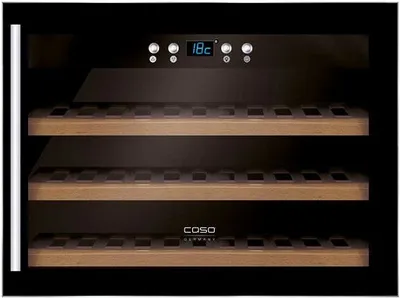 Produktbild von Caso WineSafe 18 EB Black, Weinkühler mit Kompressor, Integriert, 18 Flasche(n), 60 W, A, Schwarz