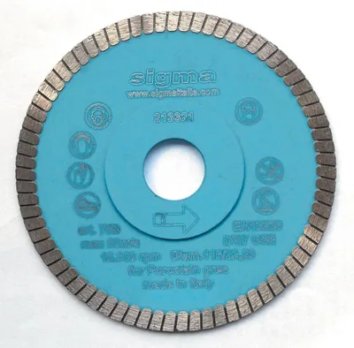 Obrázek produktu pro SIGMA diamantový kotouč otvor 22,2 mm, tloušťka 1,3 mm, průměr: 115 mm, pro tl: 6-25 mm