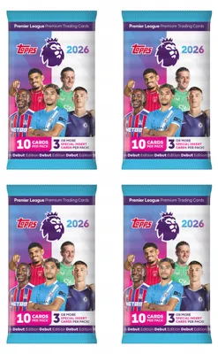 Produktbild von 4-pack of Topps Premier League 2026 English Football League football cards
