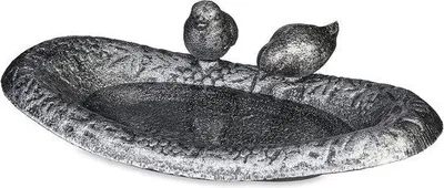 Produktbild von Famanu Vogelbad aus Gusseisen - Silber, 65 x 24 x 12,5 cm