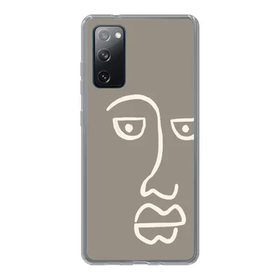 Produktbild von MuchoWow® Handyhülle Schutzhülle Hülle für Samsung Galaxy S20 FE Gesicht - Abstrakt - Strichzeichnung Silikon Softcase Handy Hülle - Abdeckung