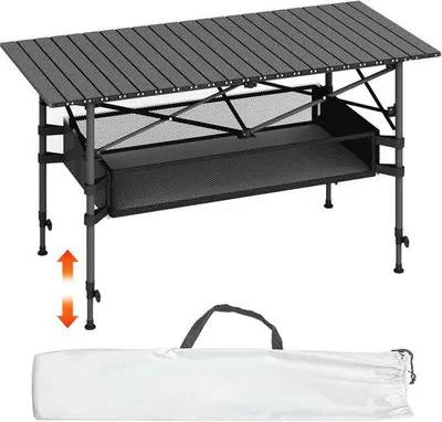 Produktbild von Campingtafel für 6-8 Personen - 120x55cm - Verstellbar & Leichtgewichtig
