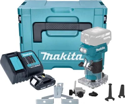 Image de Makita DRT 52 SY1J Affleureuse sans fil 18 V 6 mm Brushless + 1x batterie 1,5 Ah + chargeur + Makpac