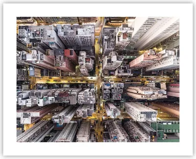 Produktbild von Poster - Poster ohne Rahmen - Metropole Luftaufnahmen Straße - 50x40 cm - Wand Bild - Wanddeko - Wandbilder - Kunstposter - Wandposter - Bilder - Kunstdruck - Wanddekoration - P2XAA50x40-4507