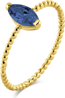 Produktbild von 9NBG-0684-54 – New Bling – 14 karaat geelgouden ring – Met blauwe zirkonia – Maat 54