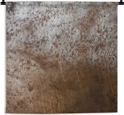 Produktbild von MuchoWow® Wandteppich Wandbehang Eisen - Rost - Verwittert 120x120 cm Tapisserie Dekoration Wandtuch - Modern - Baumwollgewebe