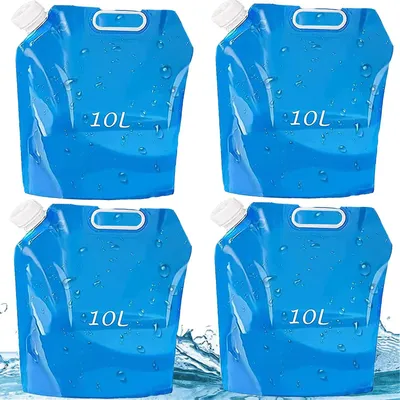 Immagine prodotto di Tanica d'acqua pieghevole sacca per acqua - 10 litri - Plastica alimentare senza BPA - Per campeggio, escursioni e auto