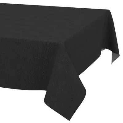 Produktbild von Tischdecke 140x180cm Rechteckig Schwarz DanceDirty abwaschbar Leinenoptik wetterfest Falschuni Modern Schnittkante
