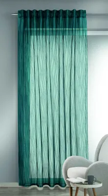 Produktbild von Fertigschal verdeckte Schlaufen „Mola“ Farbe: Blau Größe (HxB): 245x140cm