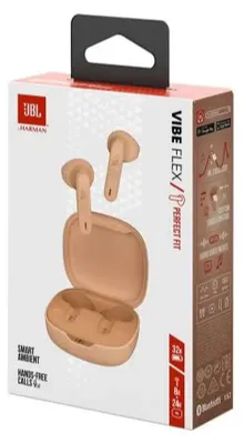 Zdjęcie produktu dla JBL Vibe Flex, True Wireless Stereo (TWS), Połączenia/muzyka, 20 - 20000 Hz, Zestaw słuchawkowy, Beżowy