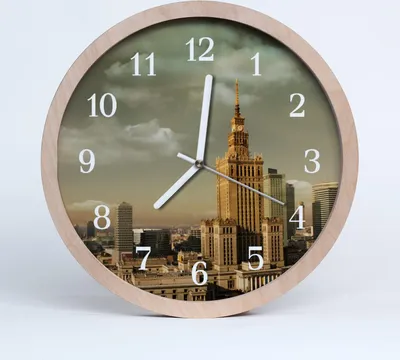 Produktbild von Holzuhr 20fi cm wanduhr - Warschau Stadt